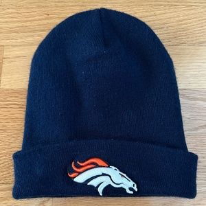 Denver Broncos Blue Beanie Knit Hat Boys Mens
